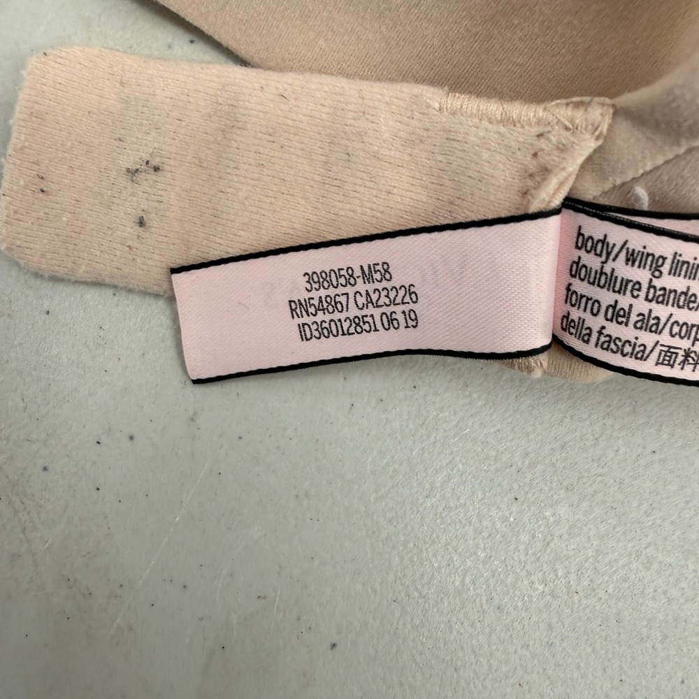 Victoria's Secret Incredible Lined Demi Bra Womens 34C Beige‎ Underwire 398058 - Picture 8 of 11